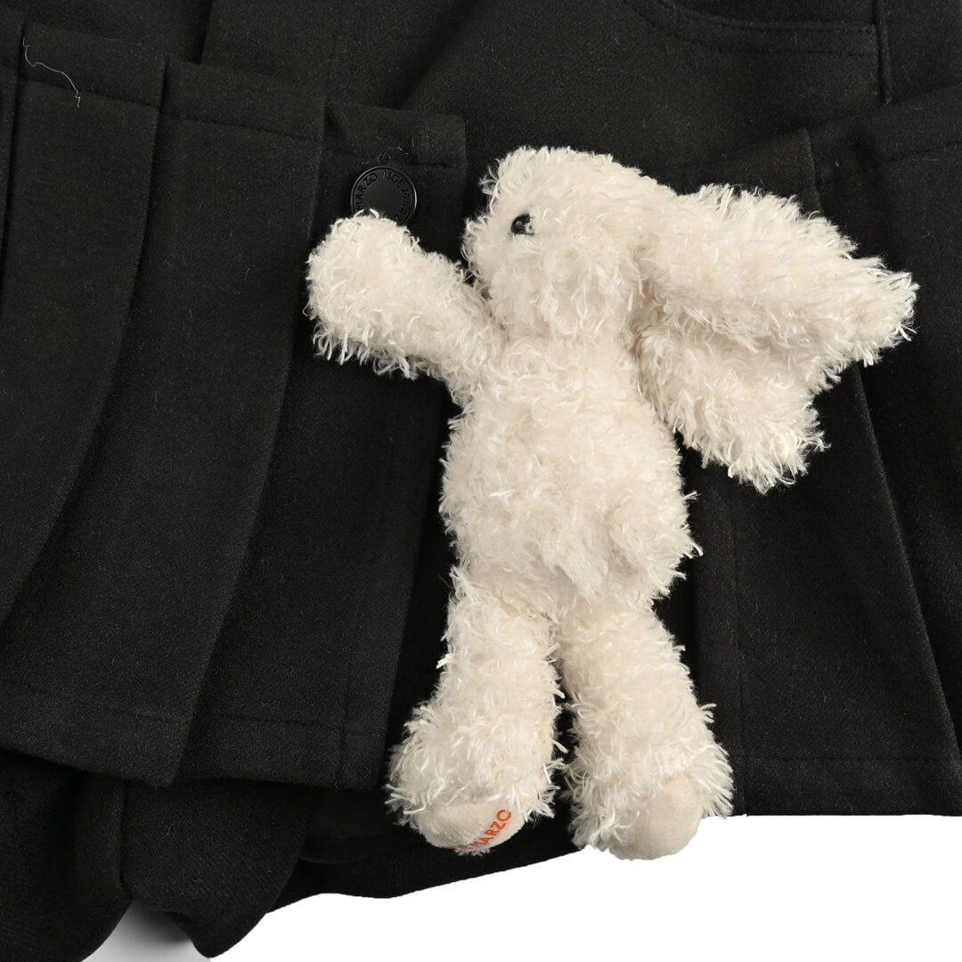 Black Doozoo Detachable Skirt-Shorts with Plush Charm - Image 14