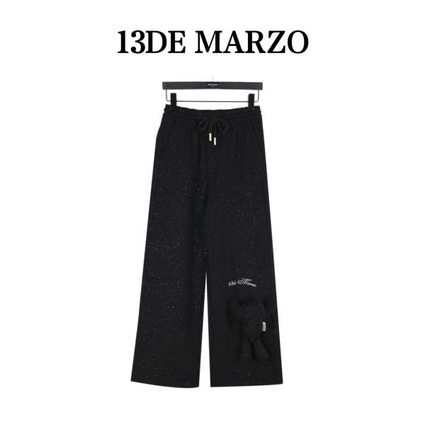 13DE MARZO Star Sand Black Sweatpants