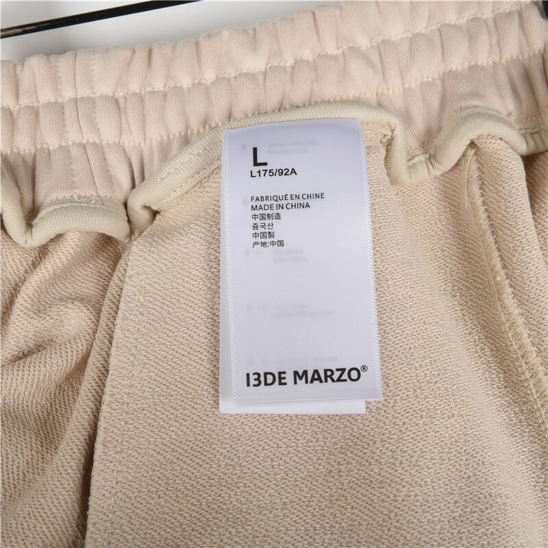 13DE MARZO Doozoo Hollow Heart Beige Sweatpants - Image 9