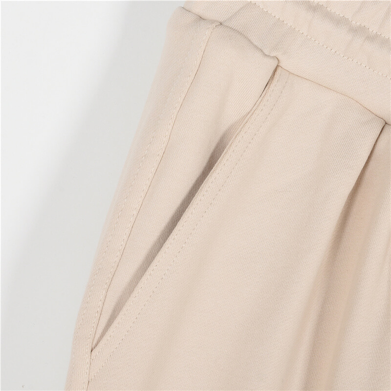 13DE MARZO Doozoo Hollow Heart Beige Sweatpants - Image 6