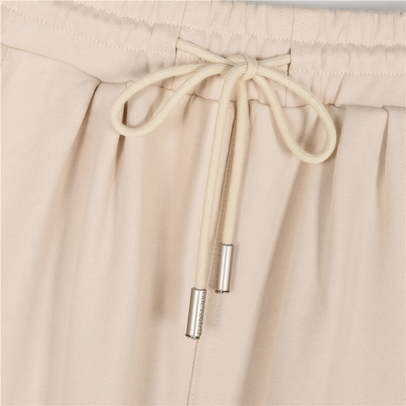 13DE MARZO Doozoo Hollow Heart Beige Sweatpants - Image 4