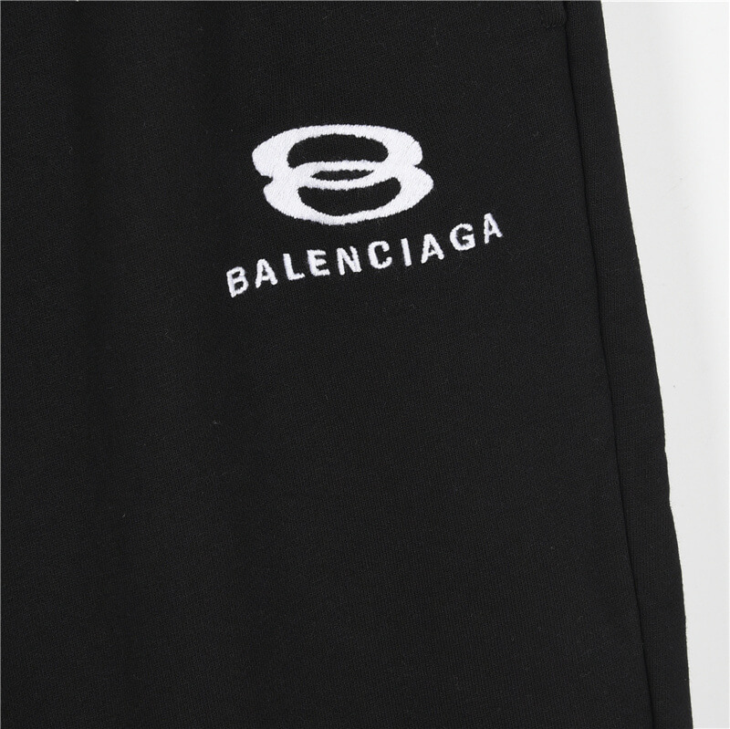 Balenciaga Distressed Cropped Black Sweatpants - Image 6