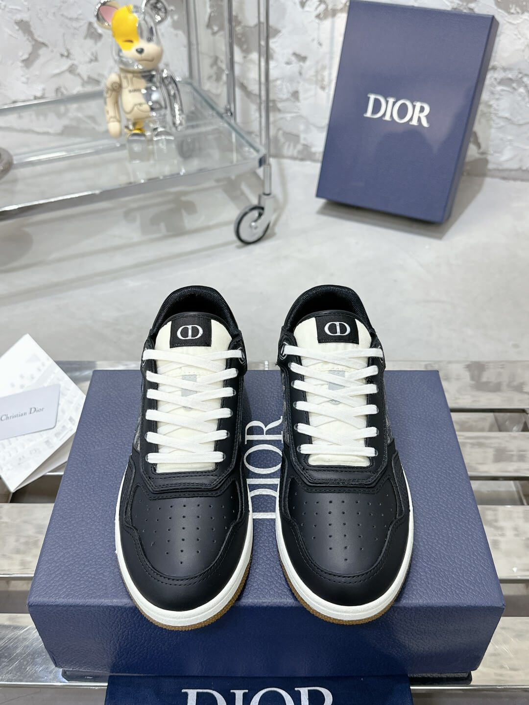 Christian Dior B27 Low-top Gum White / Black Leather - Image 3