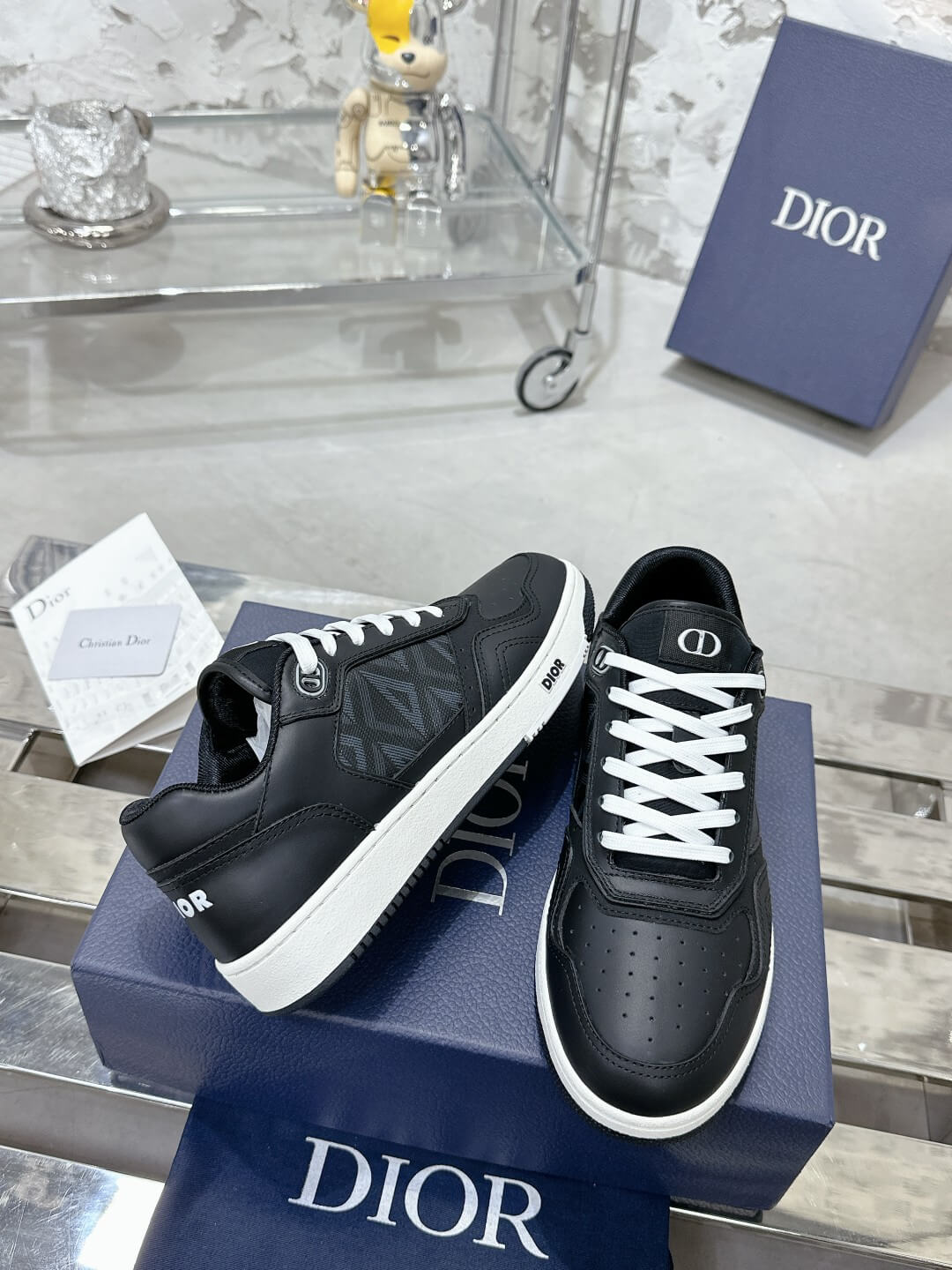 Christian Dior B27 Low-top White / Black Leather - Image 5