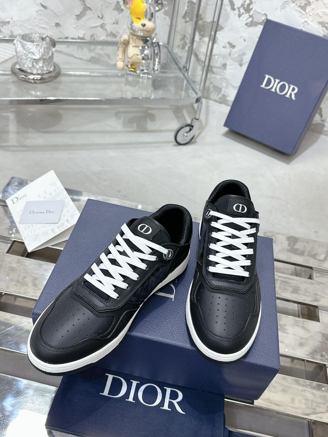 Christian Dior B27 Low-top White / Black Leather - Image 7