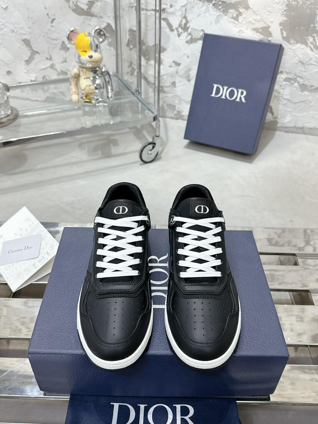 Christian Dior B27 Low-top White / Black Leather - Image 3