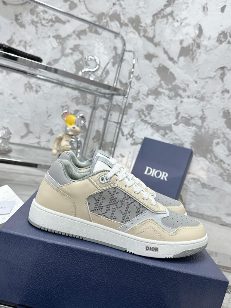 Christian Dior B27 Low-top White / Grey Beige Leather