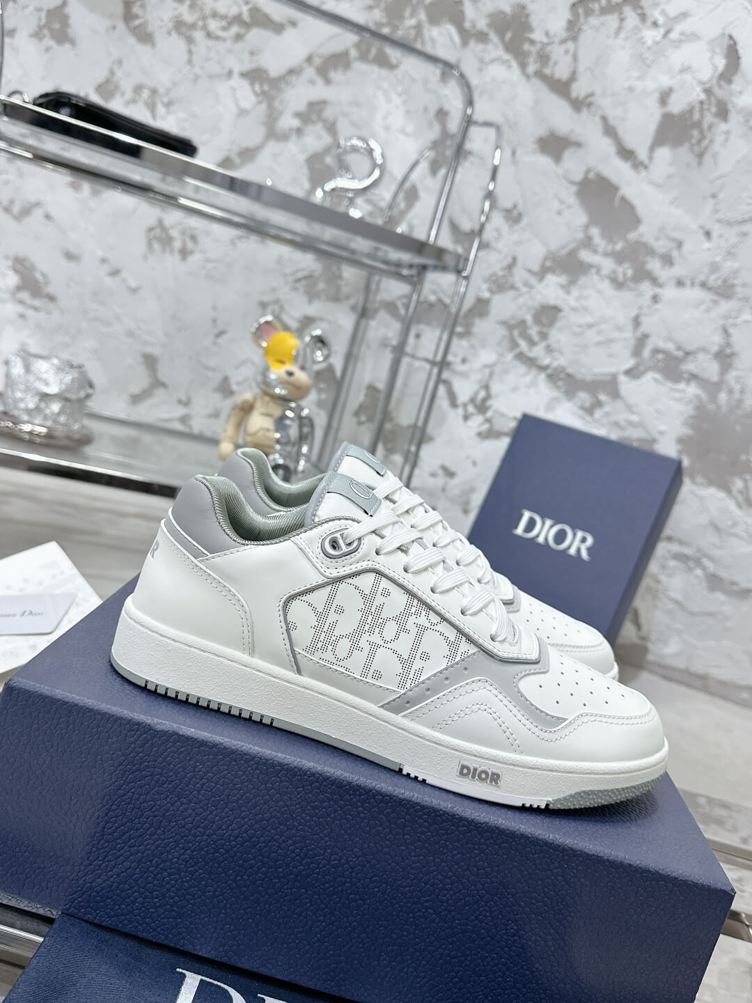 Christian Dior B27 Low-top White/Grey Leather