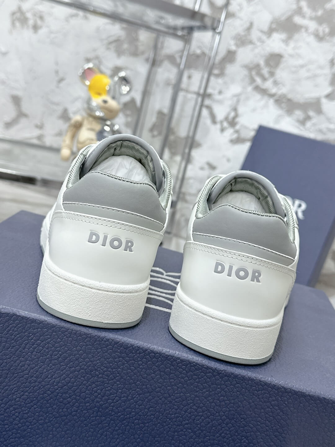 Christian Dior B27 Low-top White/Grey Leather - Image 7