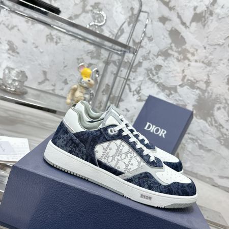 Dior B27 Low Denim Blue White Dior Tears Oblique Galaxy Leather