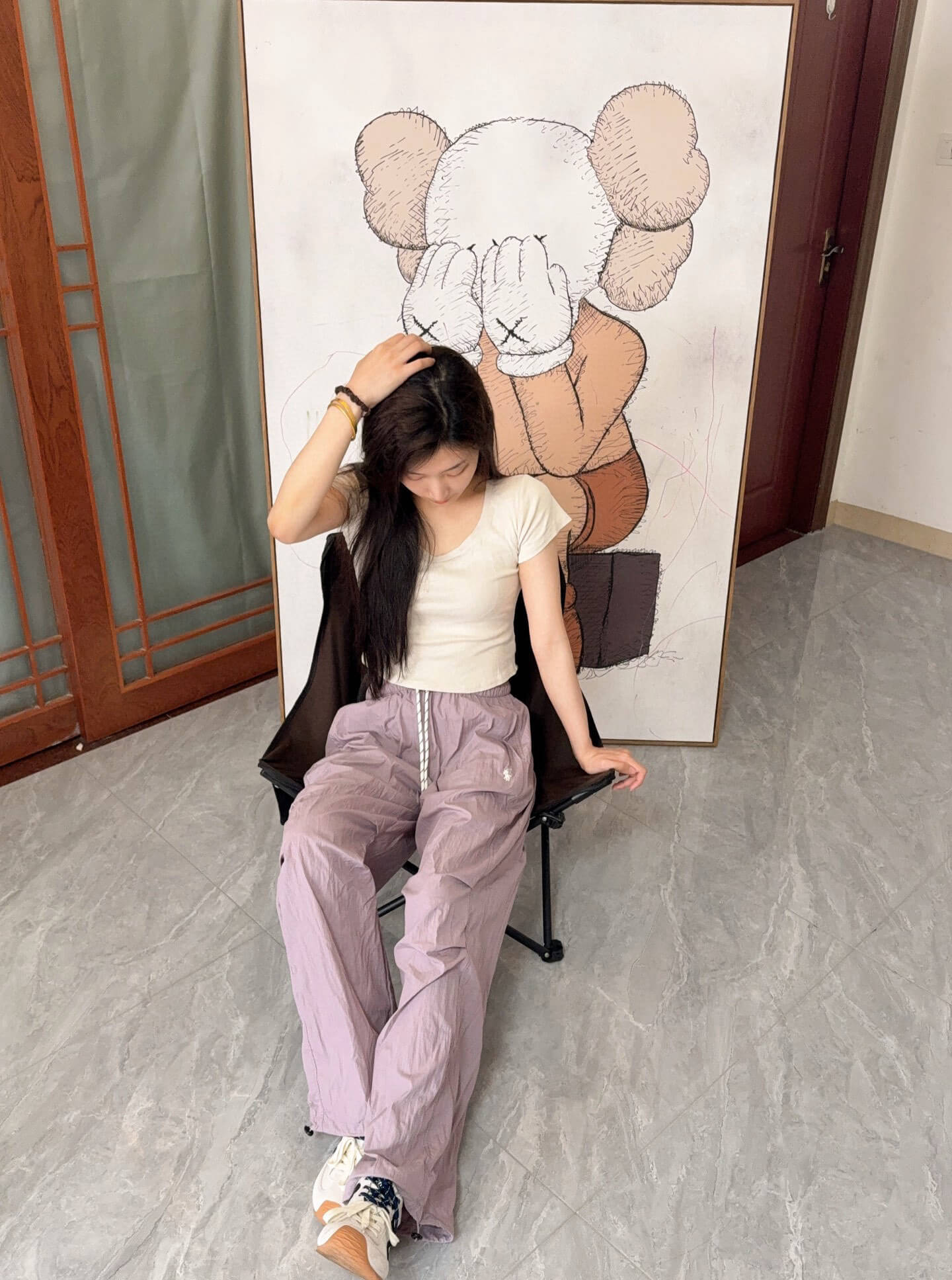 Ralph Lauren 24Fw Embroidered Logo Nylon Trousers - Image 12