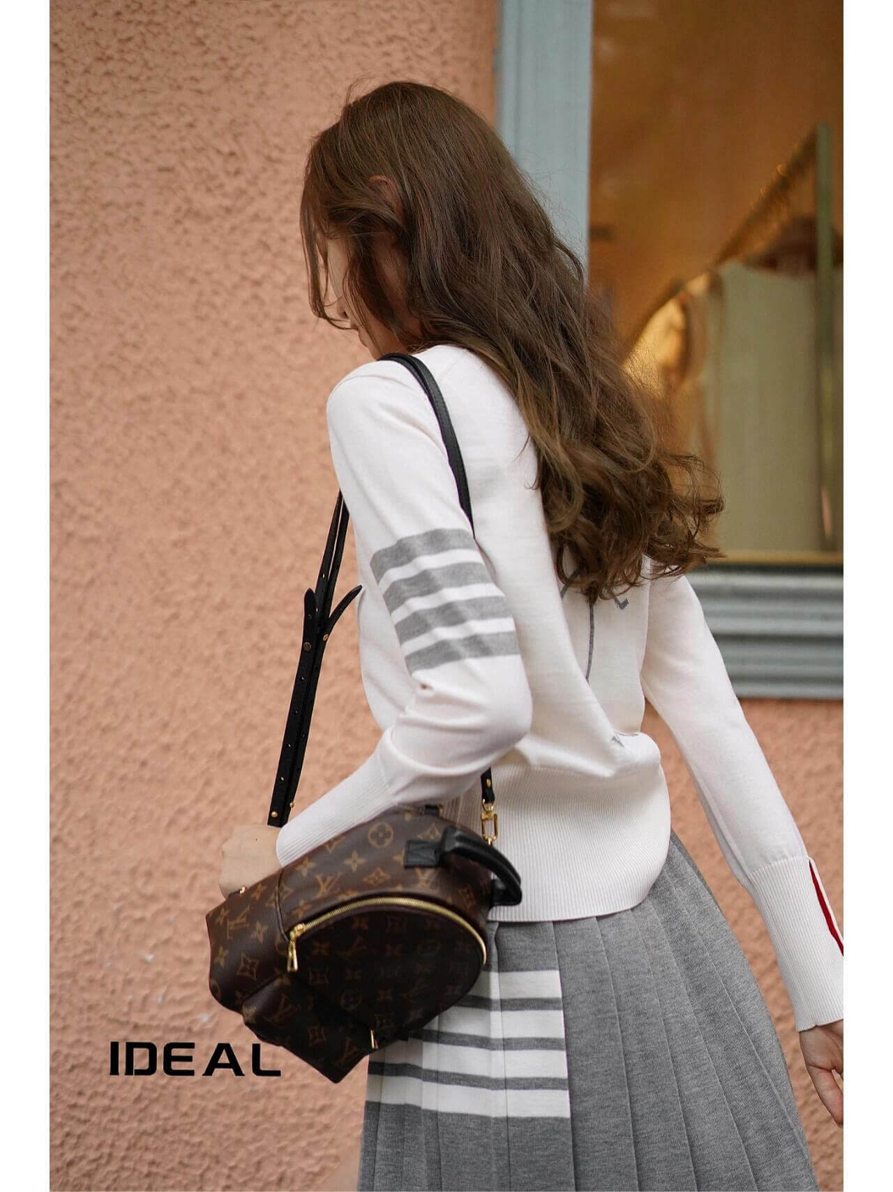 Thom Browne 4-Bar Gray Pleated Mini Skirt - Image 4