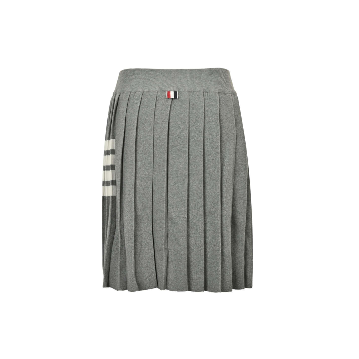 Thom Browne 4-Bar Gray Pleated Mini Skirt