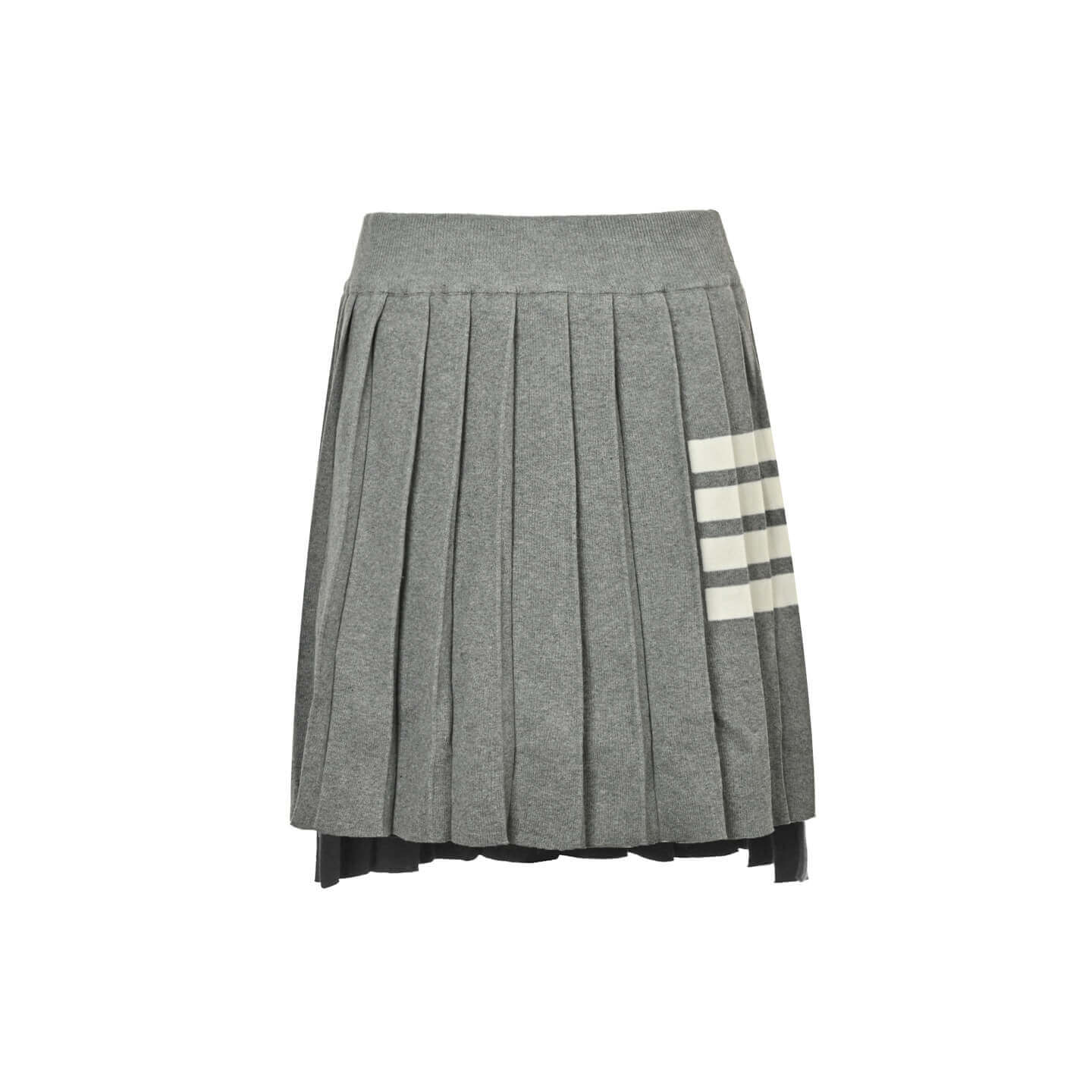 Thom Browne 4-Bar Gray Pleated Mini Skirt - Image 3