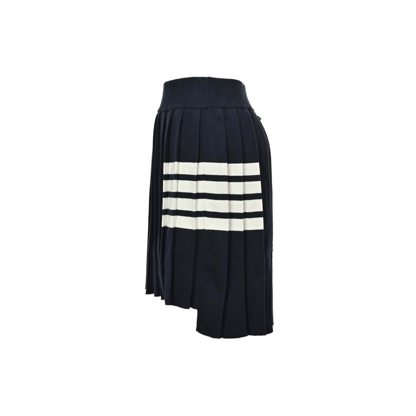 Thom Browne 4-Bar Navy Pleated Mini Skirt - Image 17