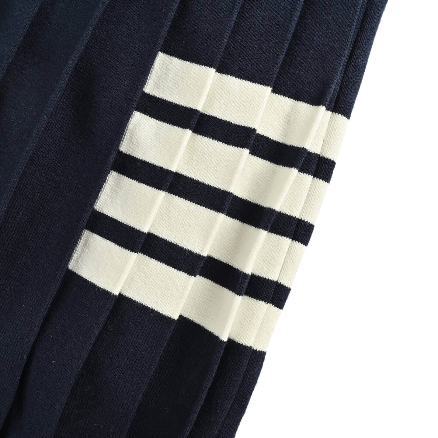 Thom Browne 4-Bar Navy Pleated Mini Skirt - Image 15