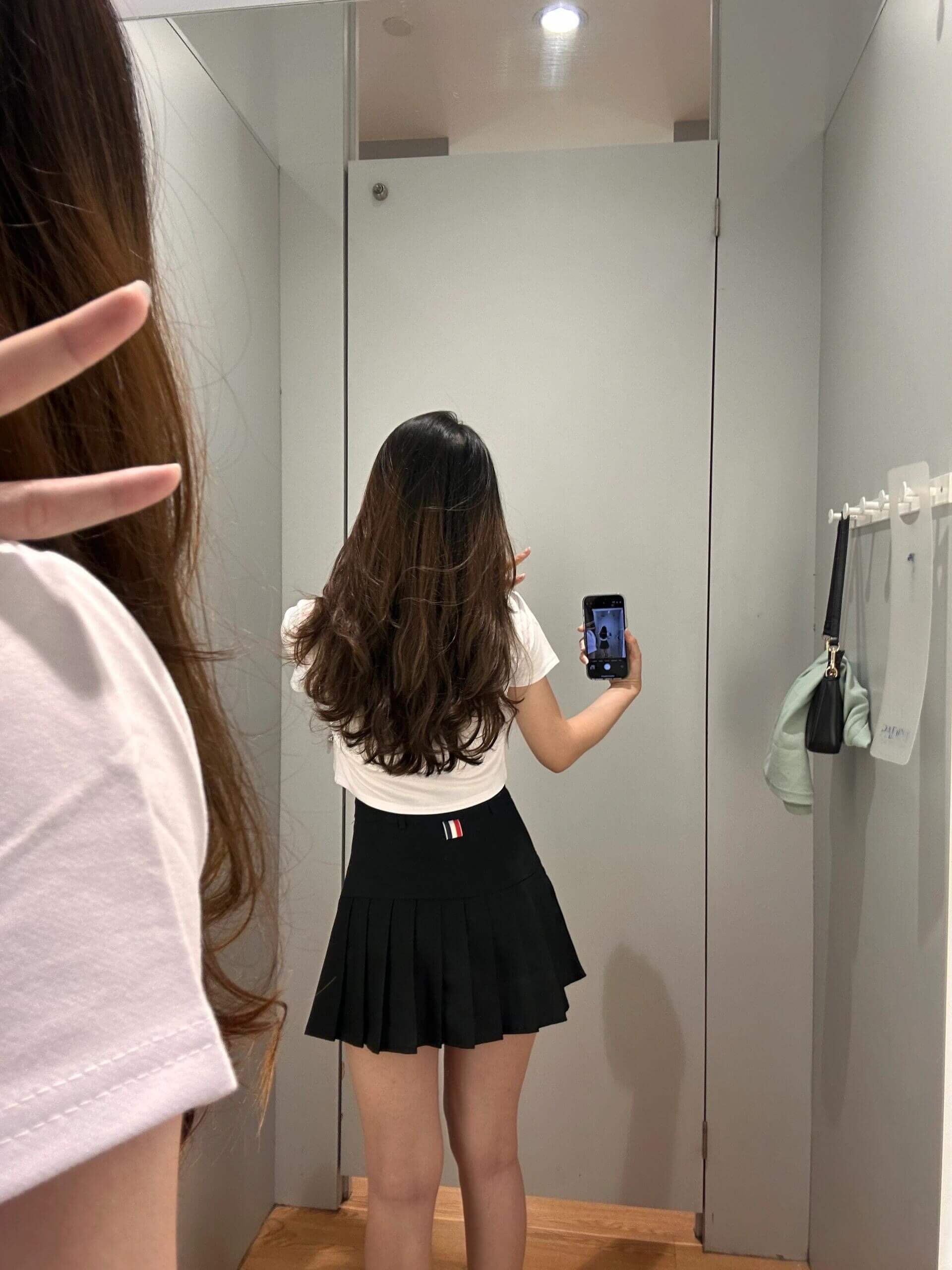 Thom Browne A-Line High Waist Pleated Mini Skirt - Image 5