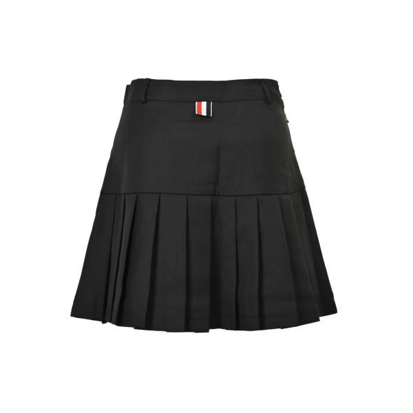 Thom Browne A-Line High Waist Pleated Mini Skirt