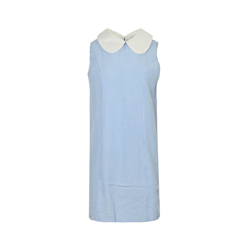 Thom Browne Striped Cotton-Seersucker Minidress