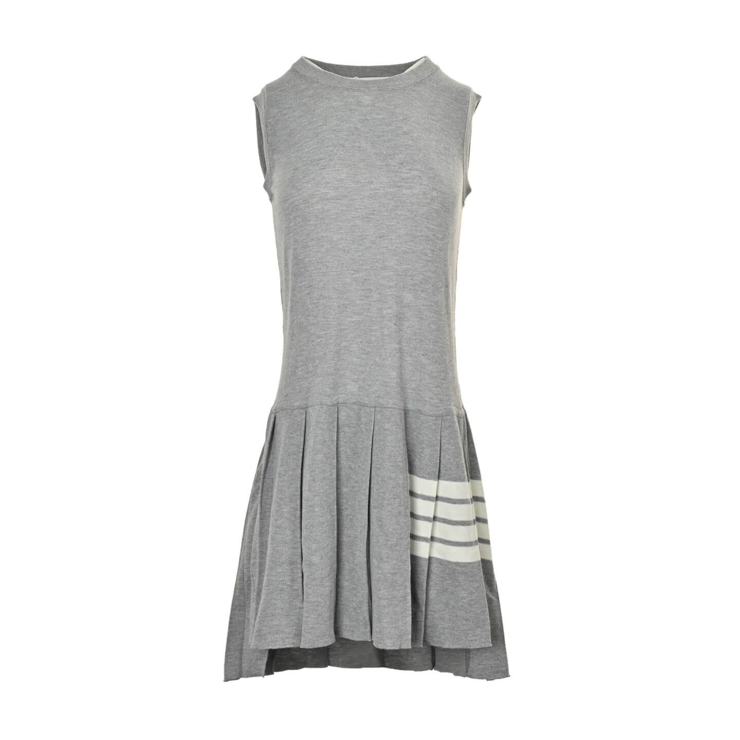Thom Browne Women's Mini Sleeveless Pleated Grey Dress - Image 10