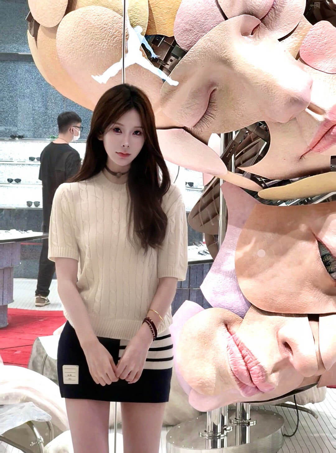 Thom Browne Women's Wool Striped Knitted Short Skirt - Image 10