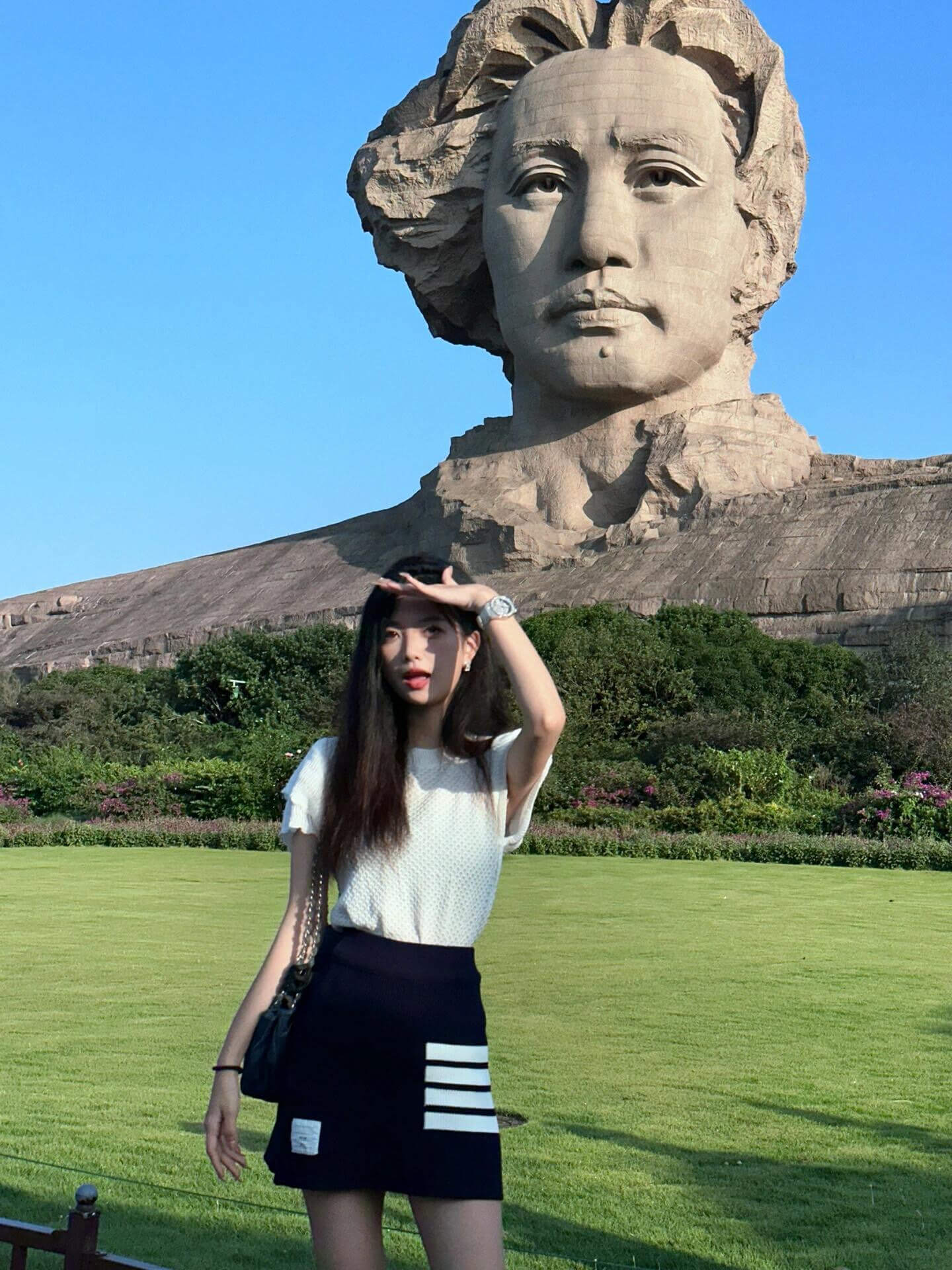 Thom Browne Women's Wool Striped Knitted Short Skirt - Image 11