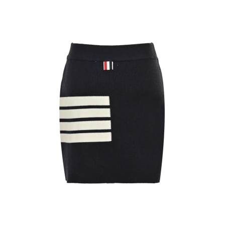 Thom Browne Women's Wool Striped Knitted Short Skirt