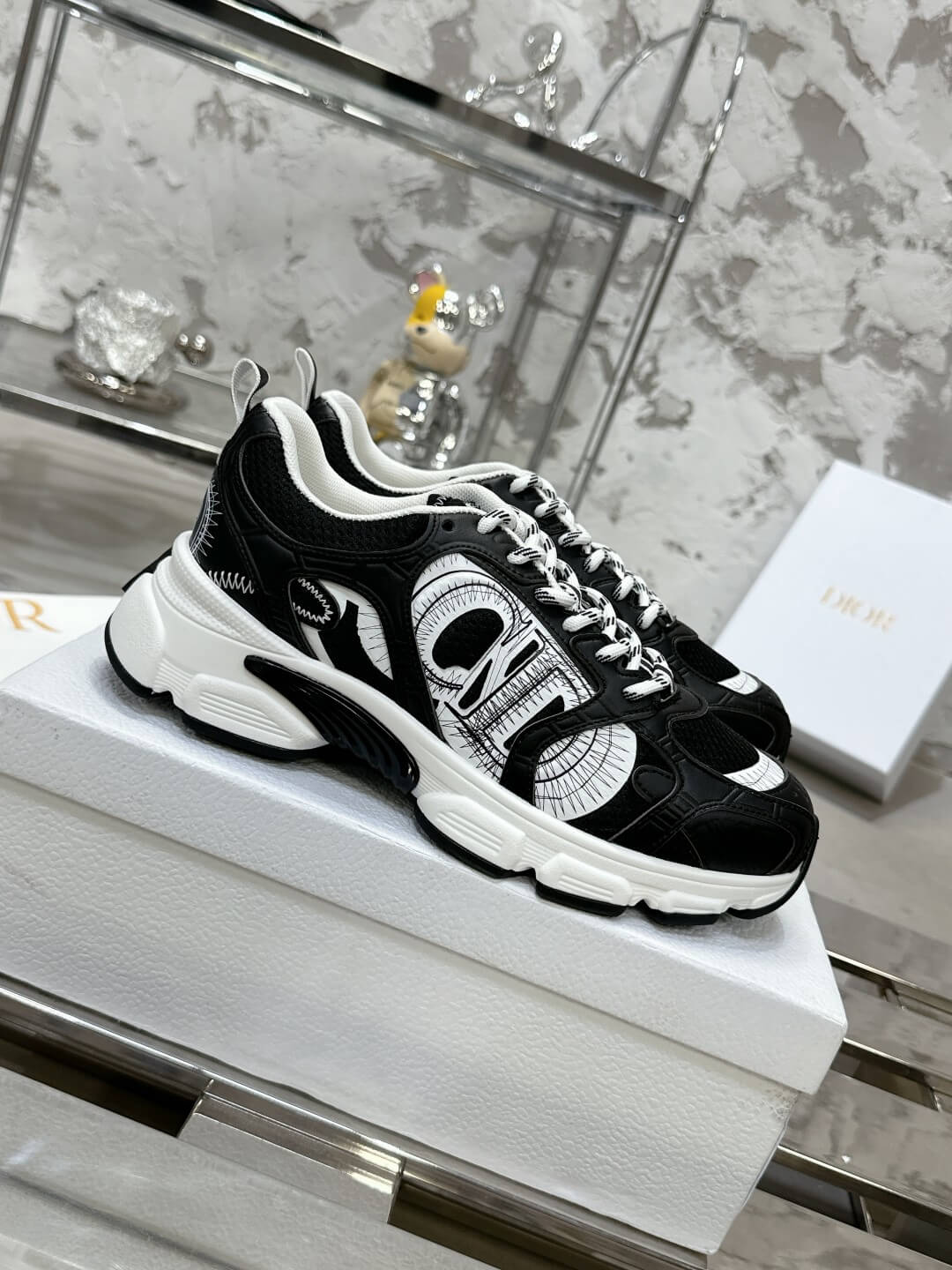 WOMENS DIOR CHRONO TRAINERS - BLACK