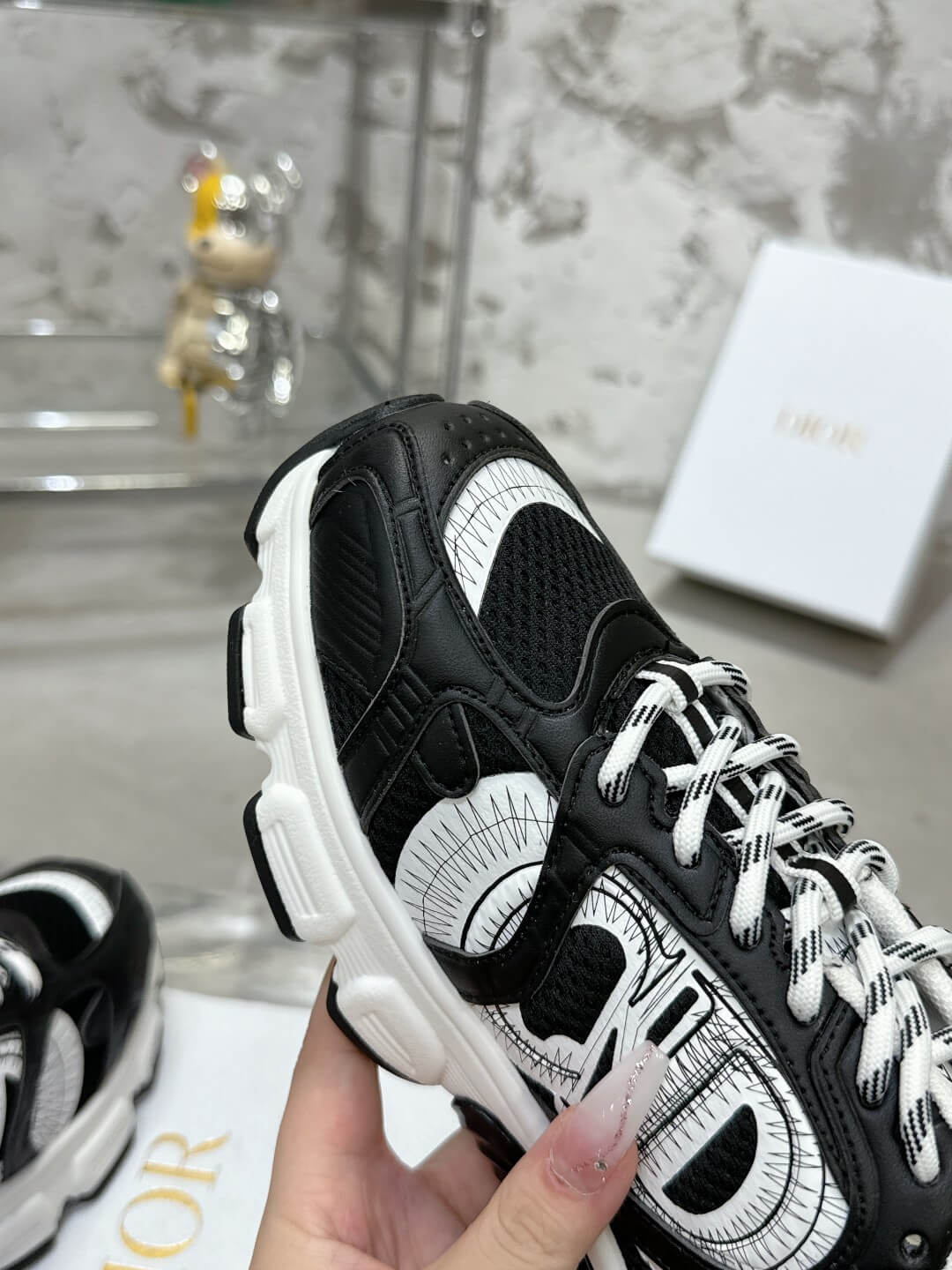 WOMENS DIOR CHRONO TRAINERS - BLACK - Image 5