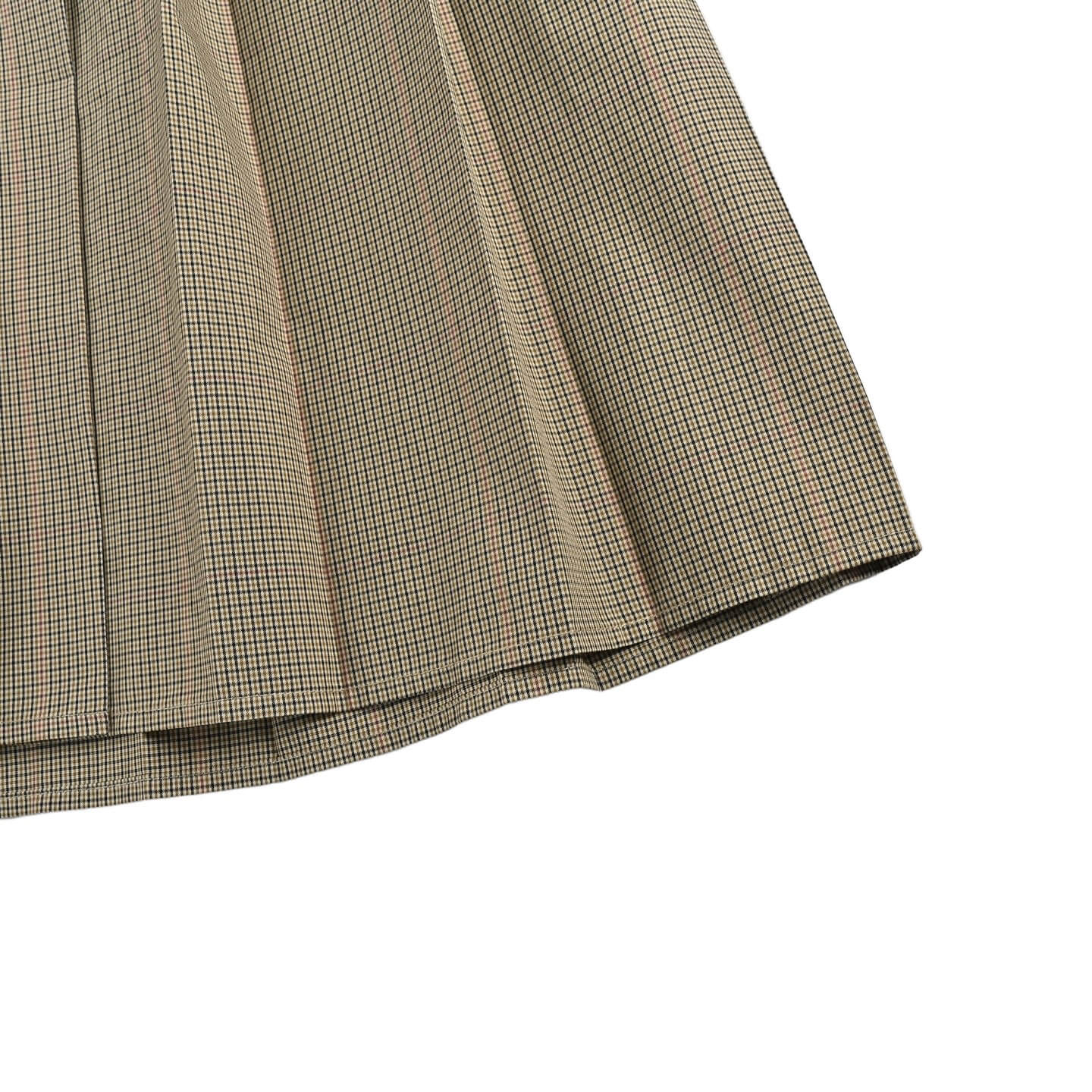 Miu Miu Checked Pleated Midi Skirt - Image 9