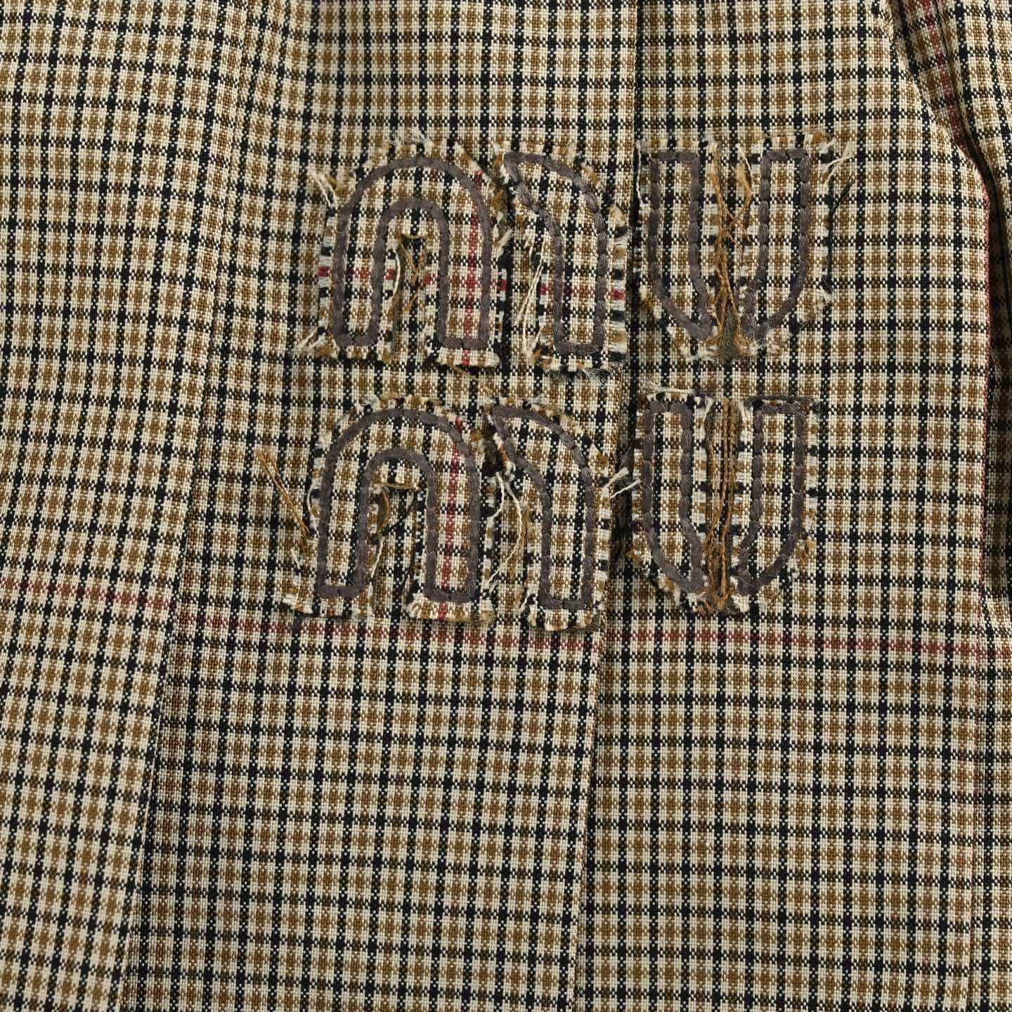 Miu Miu Checked Pleated Midi Skirt - Image 8