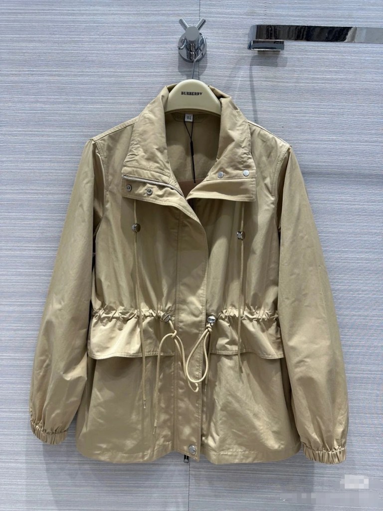 Burberry Beige Lightweight Technical Cotton Parka coat