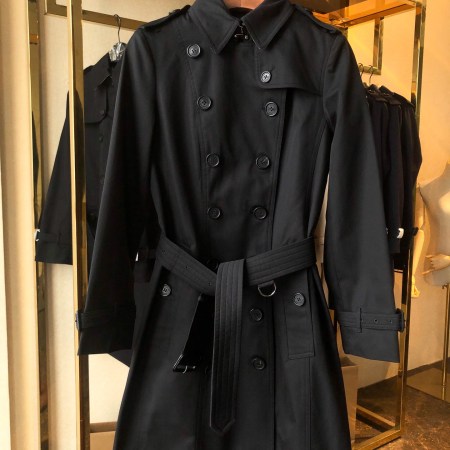 Burberry Black Sandringham Slim-Fit Heritage Trench