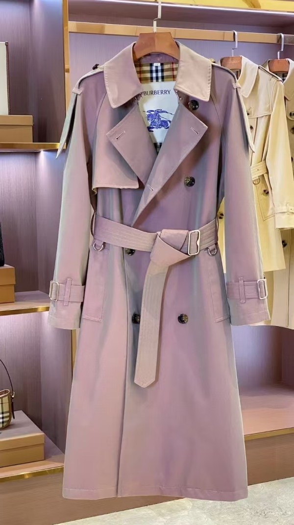 Burberry Purple Women’s Long Trench Coat
