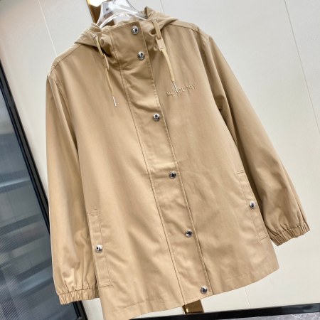 Burberry hooded cotton gabardine coat