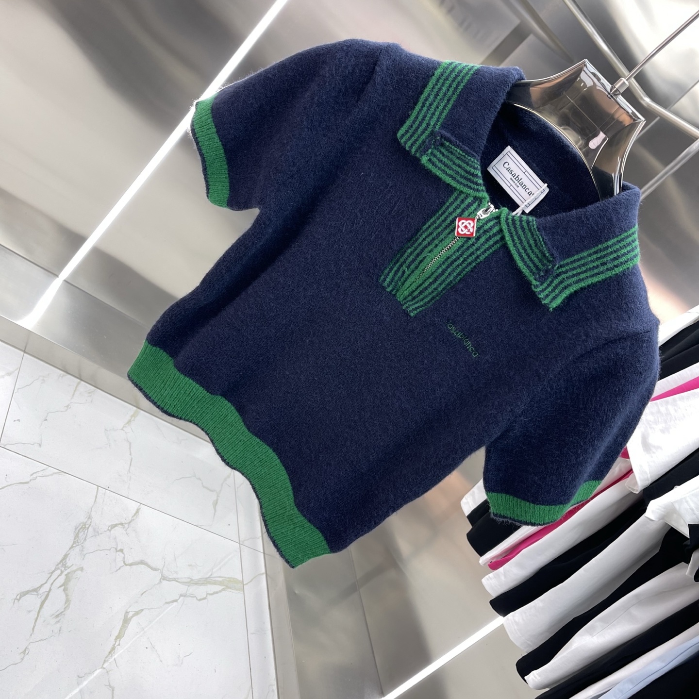 Casablanca Clubhouse Knit Zip Polo Set - Image 3