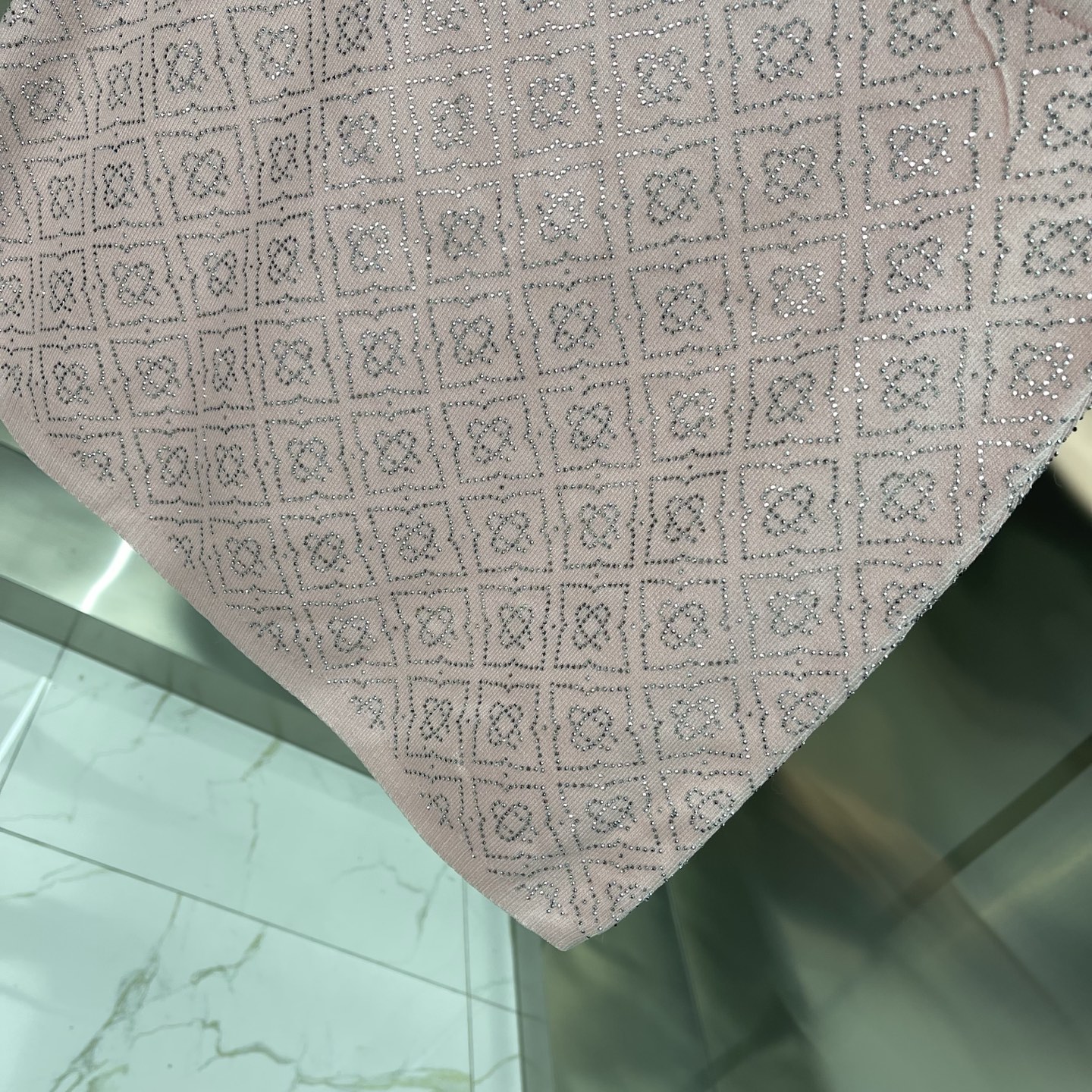 Casablanca Pink Crystal Monogram Jacquard Polo Set - Image 8