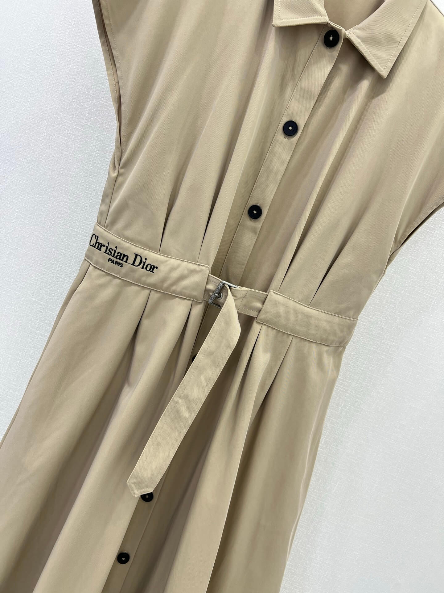 Christian Dior Beige Midi Shirt Dress. - Image 6
