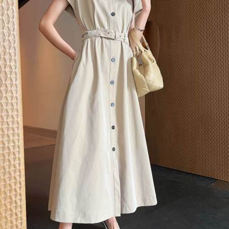 Christian Dior Beige Midi Shirt Dress