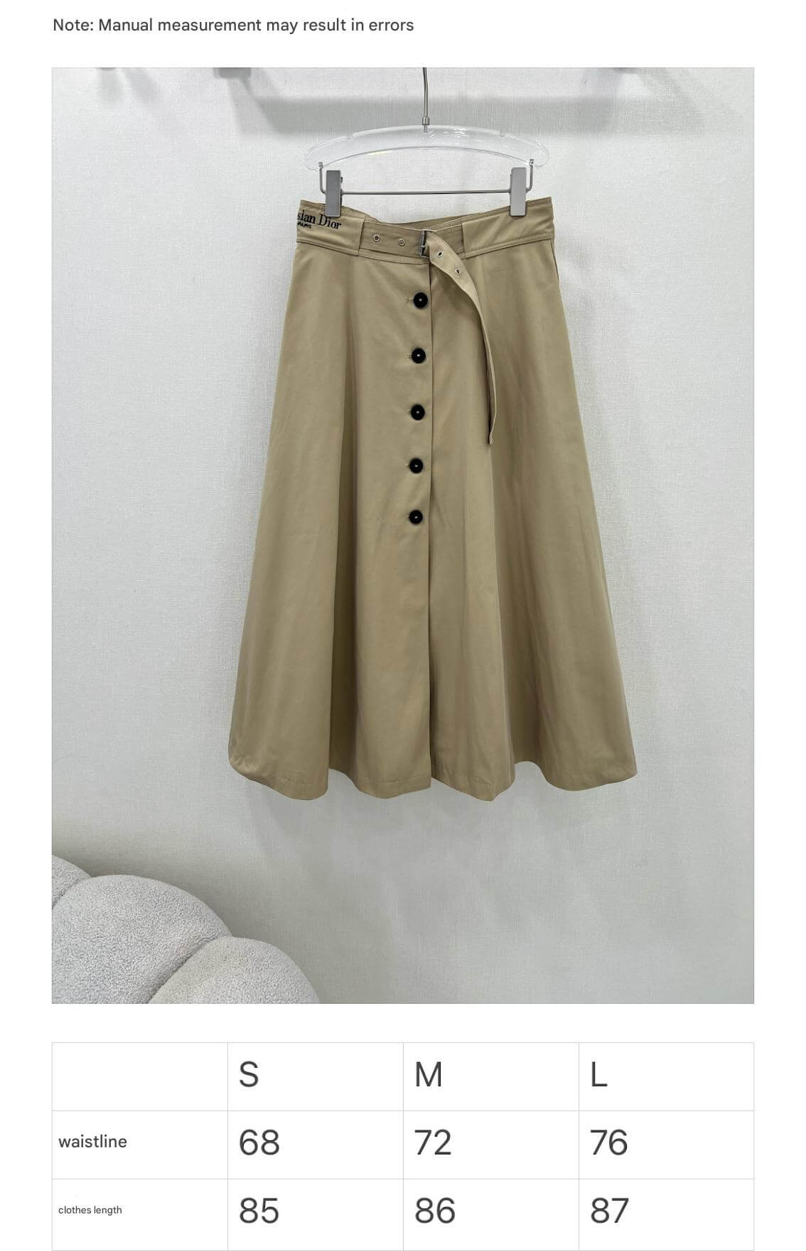 Christian Dior Button-Front A-Line Midi Skirt - Image 19