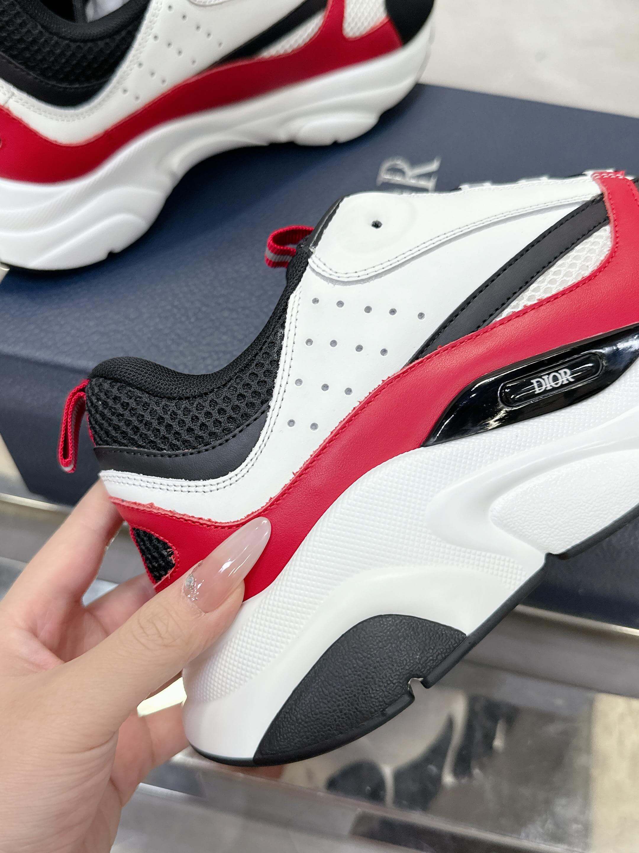 Dior B22 Crimson Pulse Runner Sneakers - Image 10