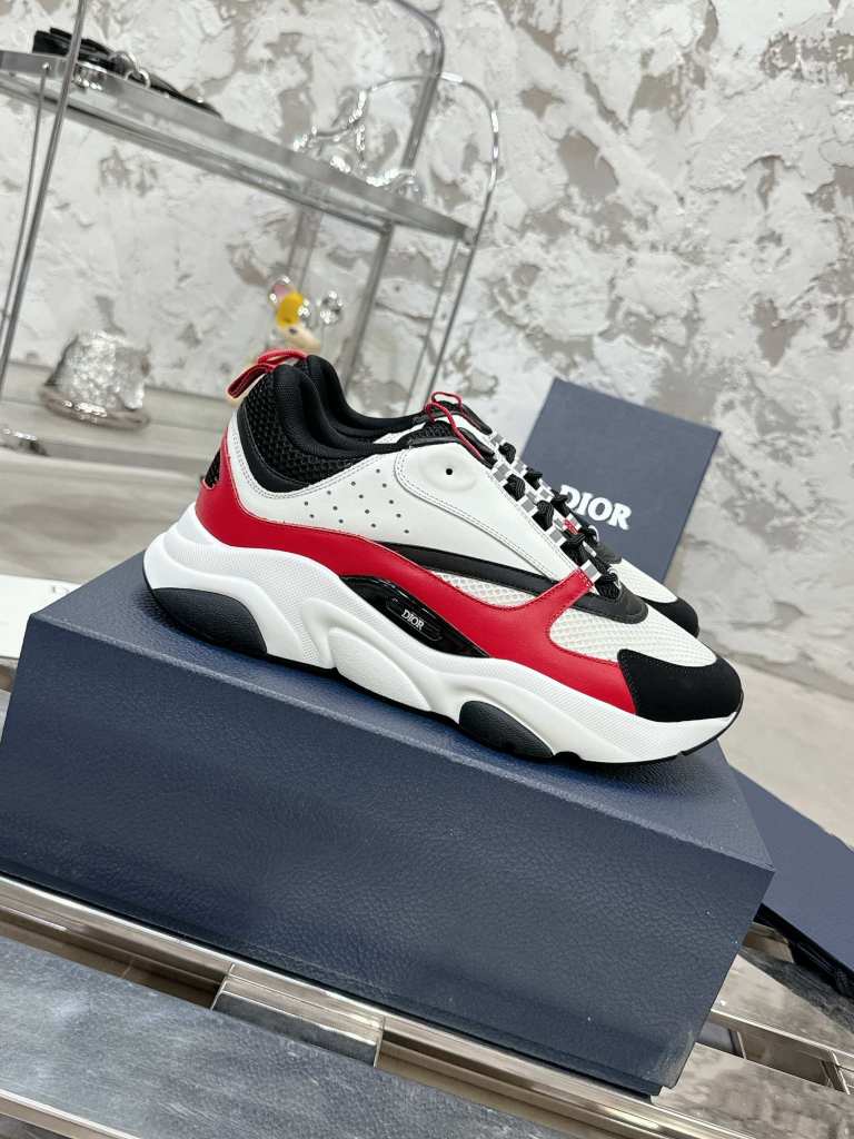 Dior B22 Crimson Pulse Runner Sneakers