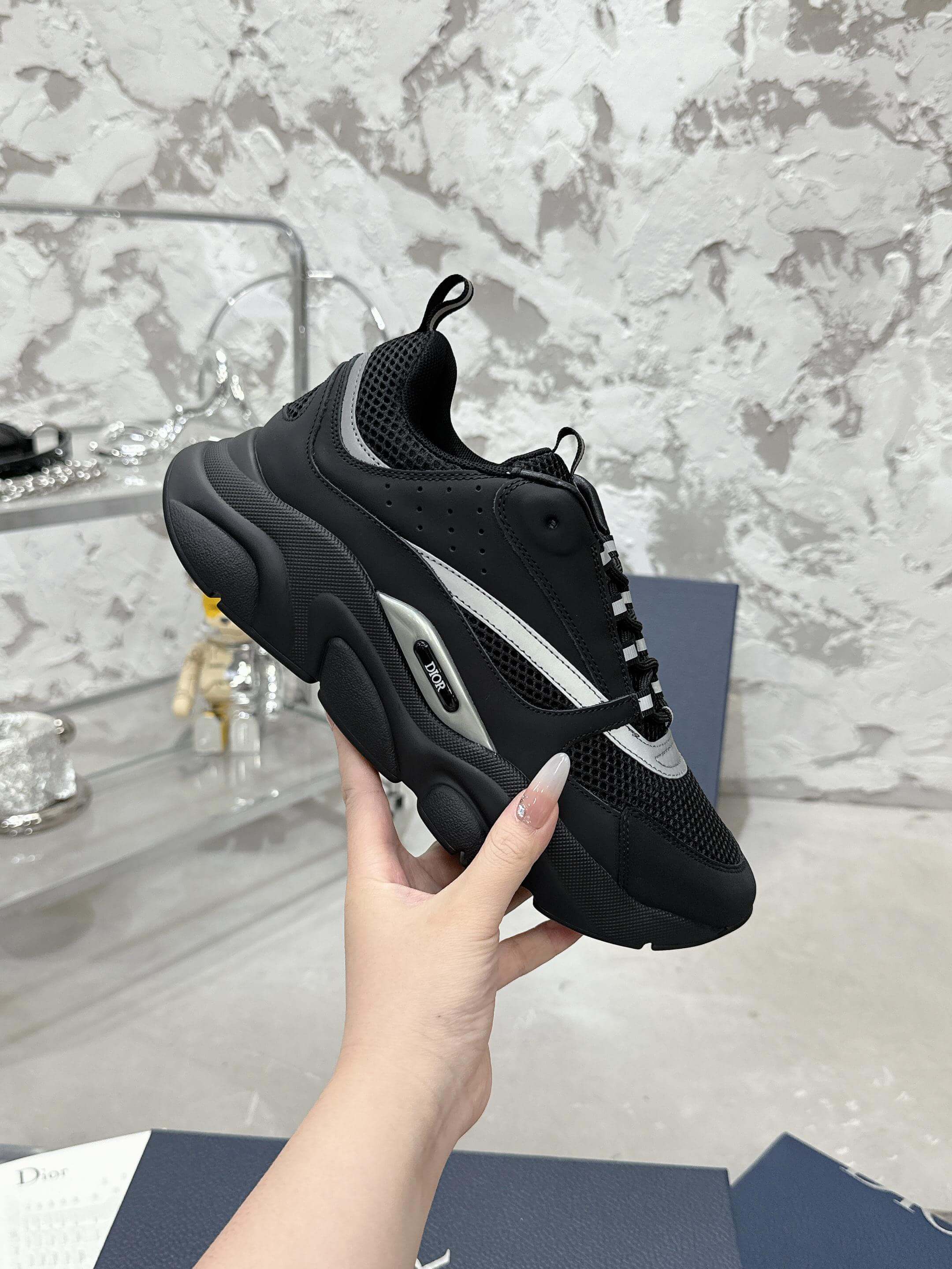 Dior B22 Light Blackout Corc Sneaker - Image 3
