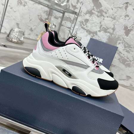 Dior B22 Pink Mesh Runner Corc Sneakers