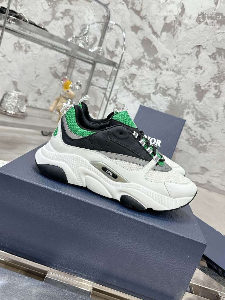 Dior B22 Velocity Green Runner Sneakers