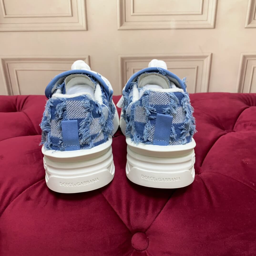 Dior B25 Sky Blue & White Checkered Luxe Sneakers - Image 10