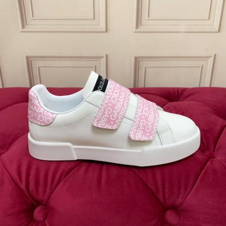 Dior White with Pink MonoScript Strap Sneakers