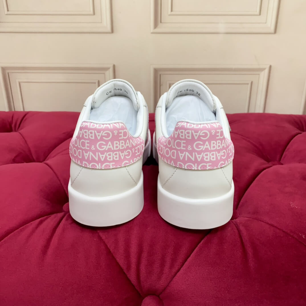 Dior White with Pink MonoScript Strap Sneakers - Image 2