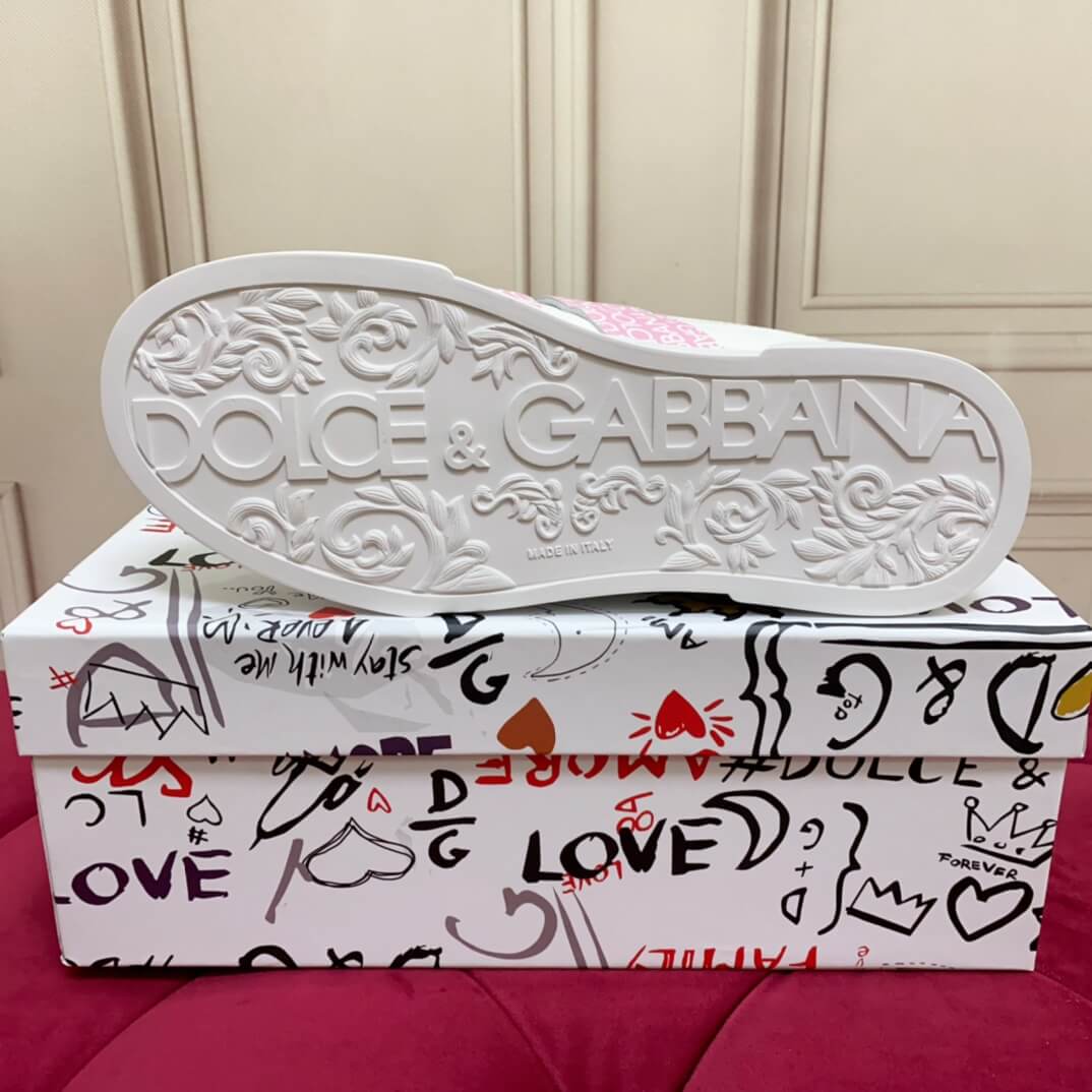 Dior White with Pink MonoScript Strap Sneakers - Image 3