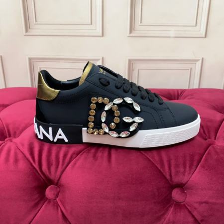 Dolce&Gabbana Portofino vintage calfskin sneakers